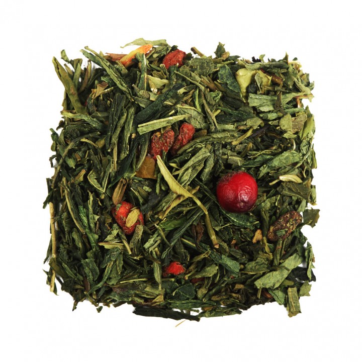 Чай Клюква и Годжи 100 гр. зеленый ароматизированный  
