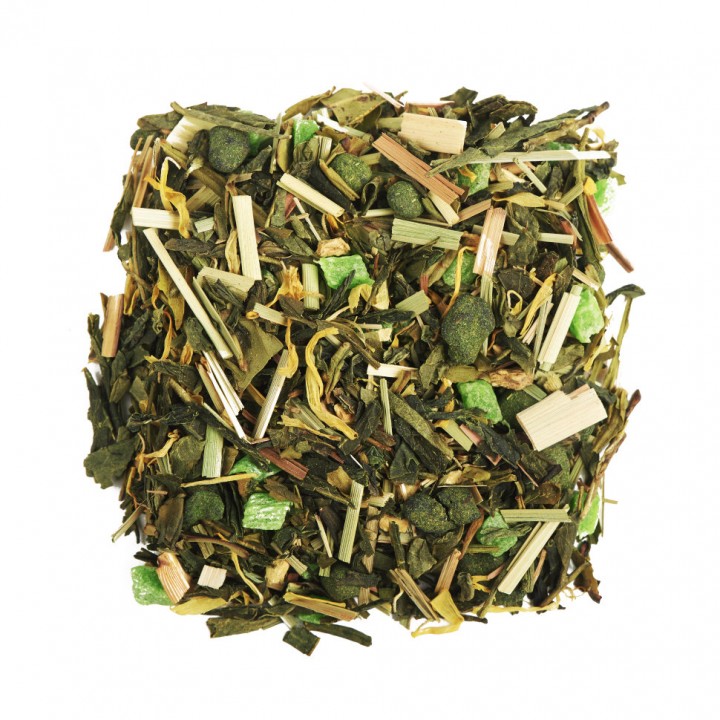 Чай Лайм и Женьшень 100 гр. зеленый ароматизированный  